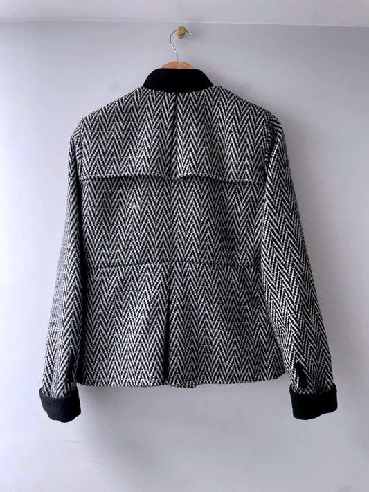 Women’s Fred Perry X Amy Winehouse Wool Herringbone Jacket in Black - UK10 - 2990