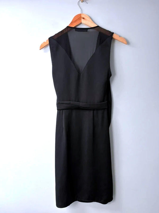 Women’s Allsaints Anika Premium Wrap Dress In Black - Uk8 - 3555