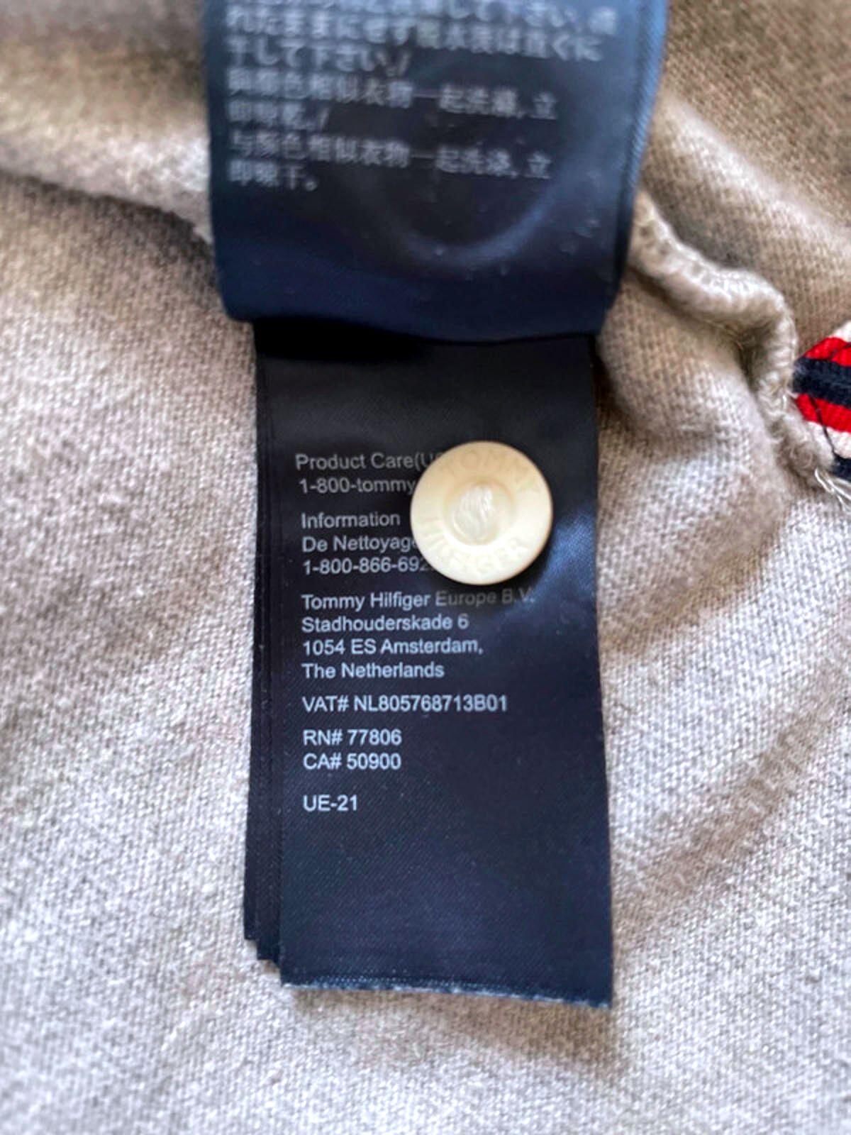 Men’s Tommy Hilfiger Long Sleeve Rugby Polo Shirt Top In Grey - Medium- 2148