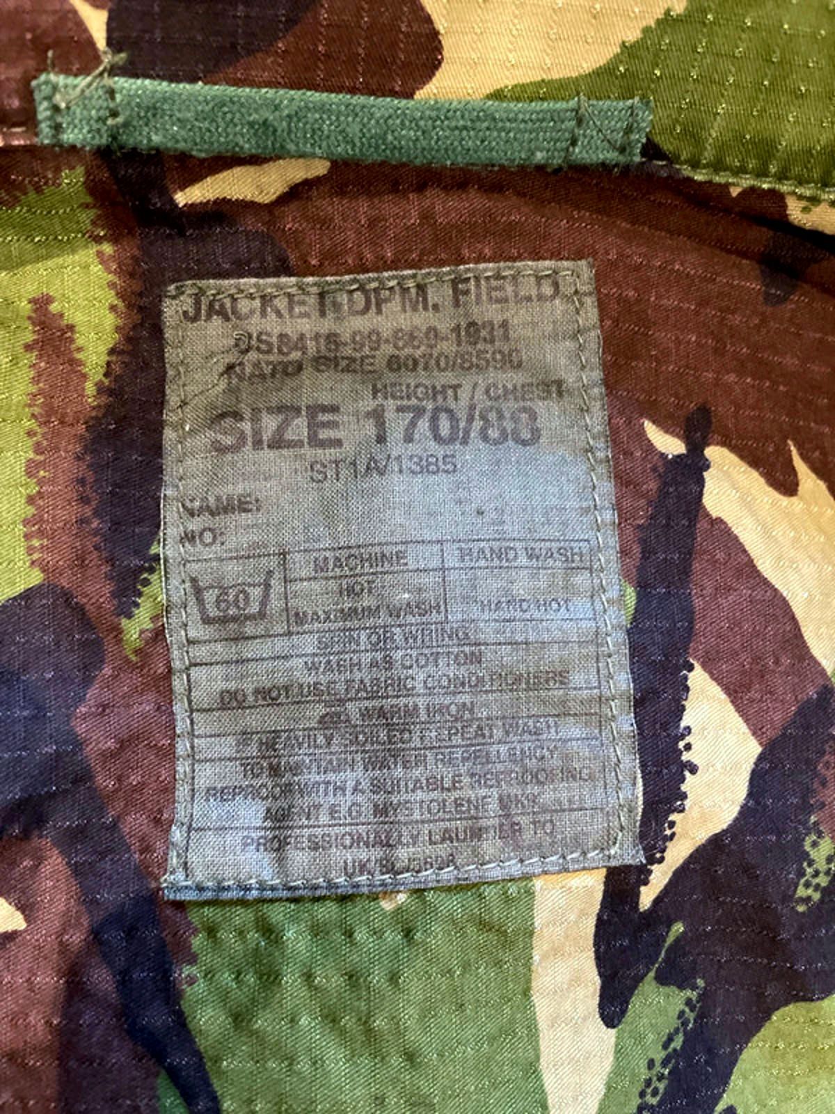 Mens DPM Camo M65 Military Field Jacket Size 170/88 In Khaki - Large - 2756