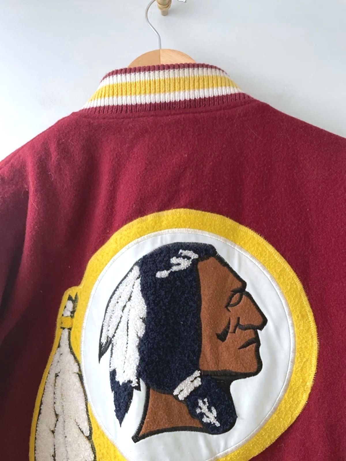 Men’s Washington Redskins Rare Wool Bomber Jacket in Red/Yellow - Medium - 2956