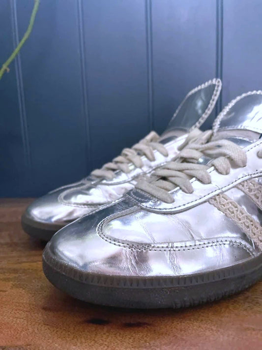 Men’s Adidas X Wales Bonner Samba Trainers In Silver (Certified) - UK 10 - 2969