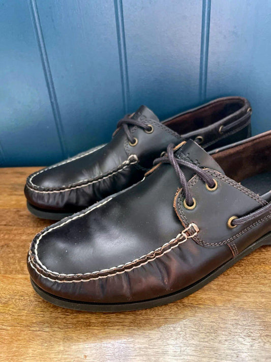 Men’s Timberland Premium Leather Classic Boat Shoes In Brown - UK8 - 1919