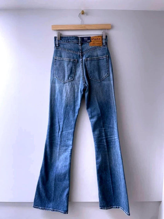 Women’s Ralph Lauren Regular Fit Flared Jeans In Navy Blue - W24/L34 - 3075
