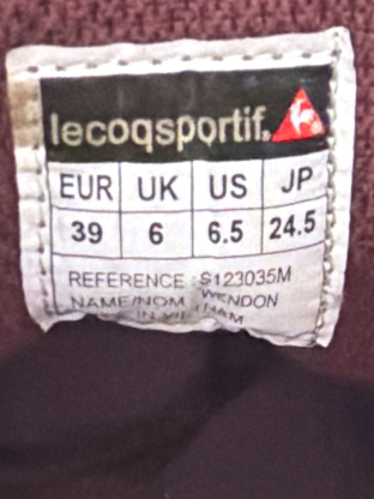 Womens Le Coq Sportif Vintage Retro Leather Trainers In Burgundy - Uk6 - 3614