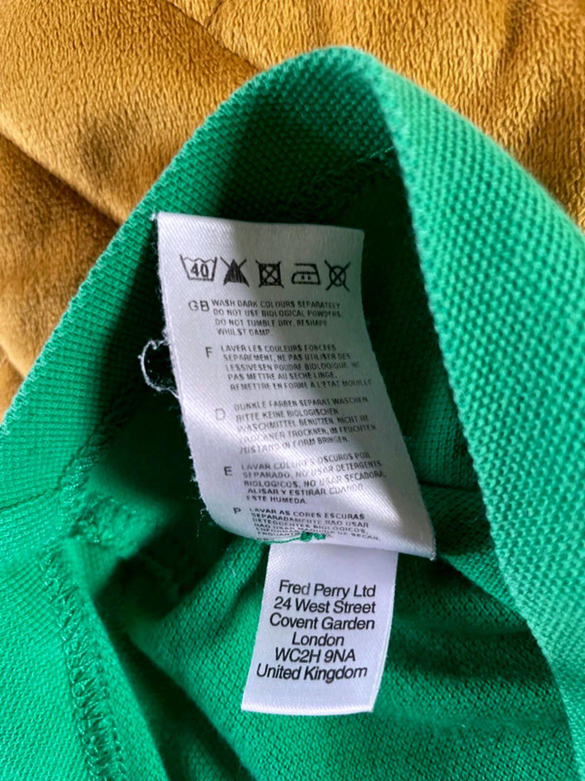 Men’s Fred Perry Short Sleeve Classic Polo Top In Green - Small - 1905