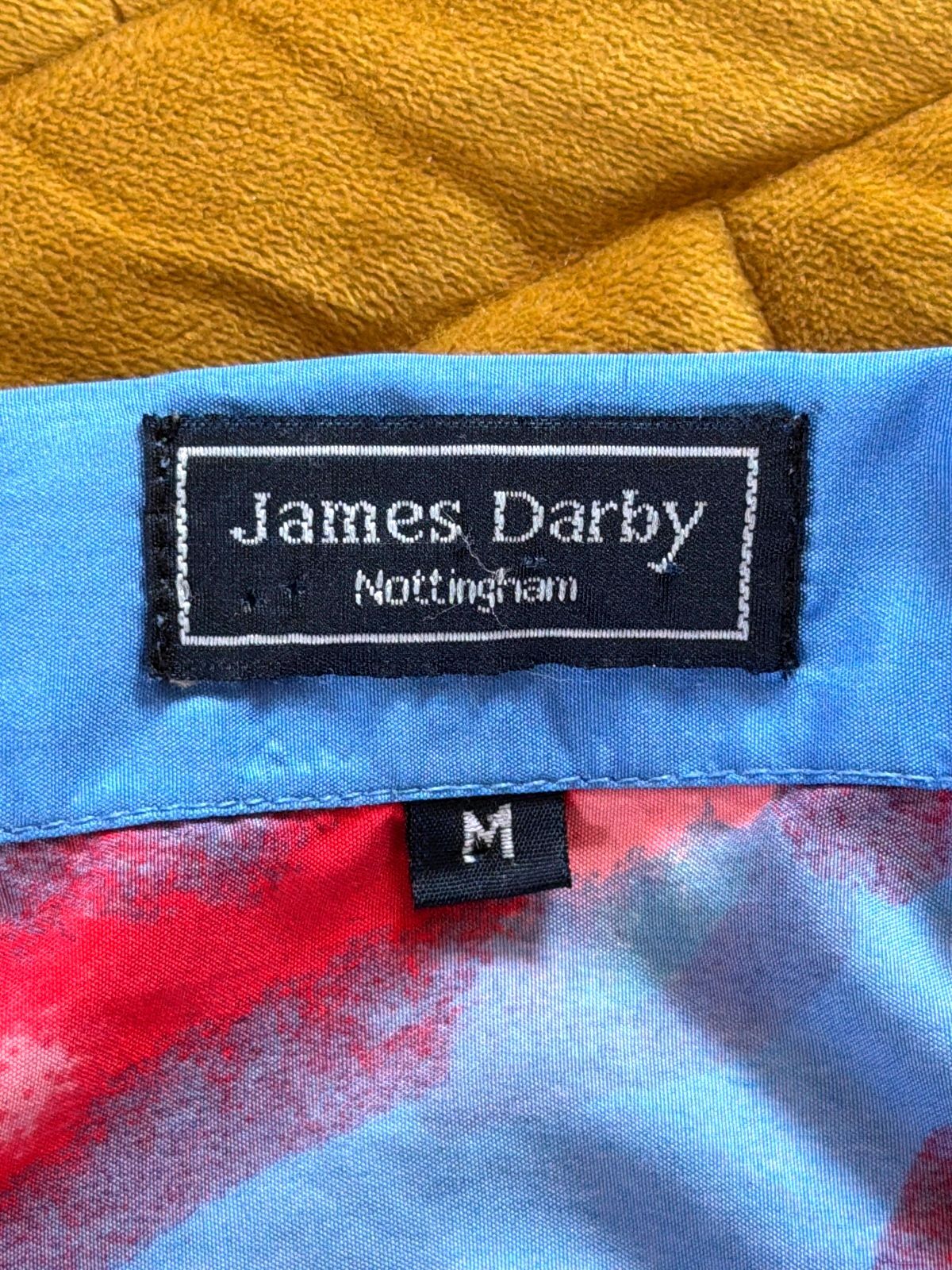 Mens James Darby Nottingham Samurai Graphic Short Sleeve Shirt In Blue - Medium - 3603