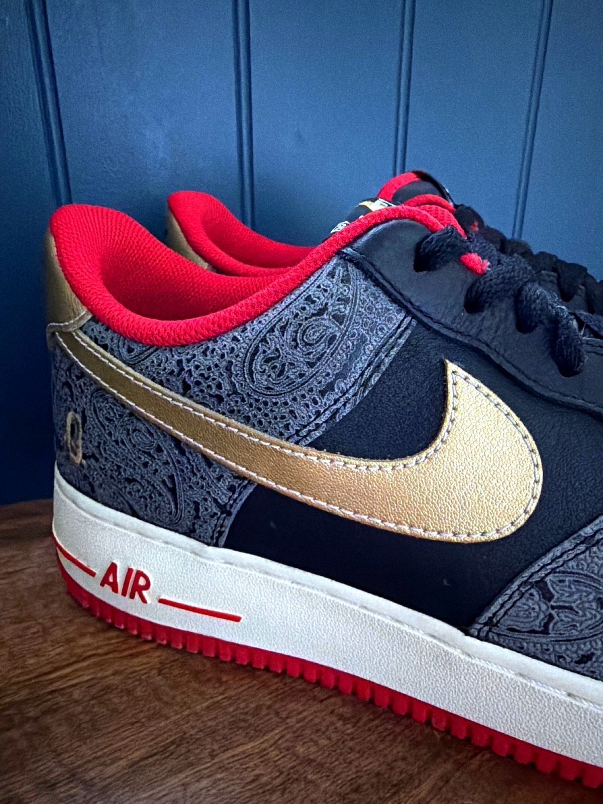 Men’s Nike Air Force 1 Low 07 LX Spades Rare Trainers In Black - UK11.5 - 3817