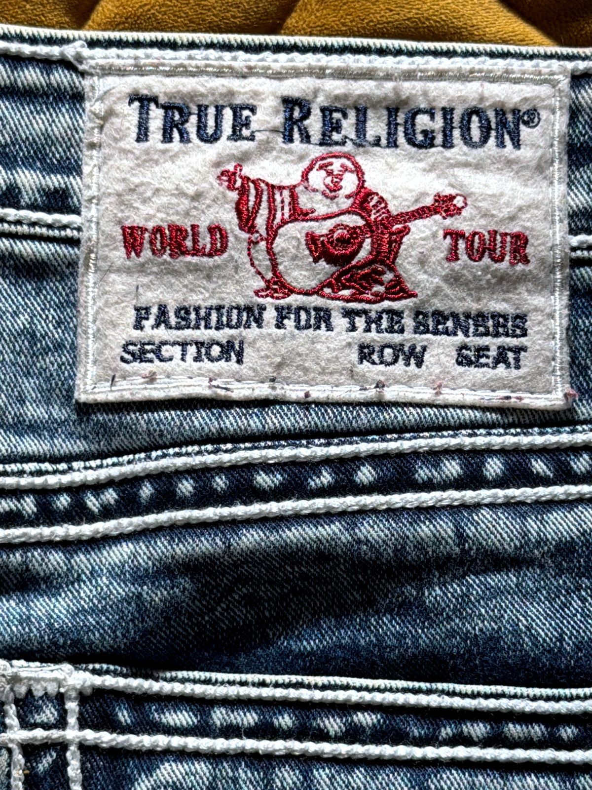 Men’s True Religion Made in U.S.A Stretch Slim Fit Jeans In Navy -W32/L29 - 3750