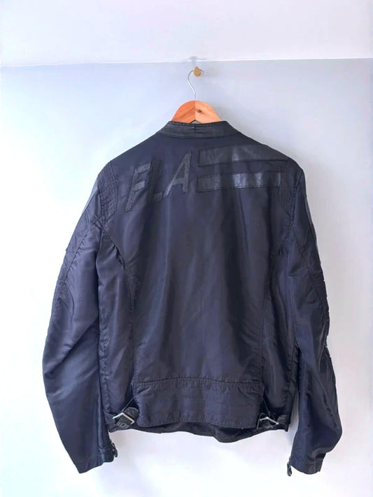 Mens Diesel FLA Speed King Daytona Vintage Biker Jacket In Black - Large - 3550