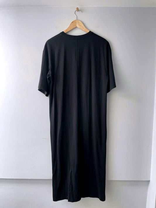 Women’s Arket Longline Dress With Two Front Pleat Details In Black - Small -2004