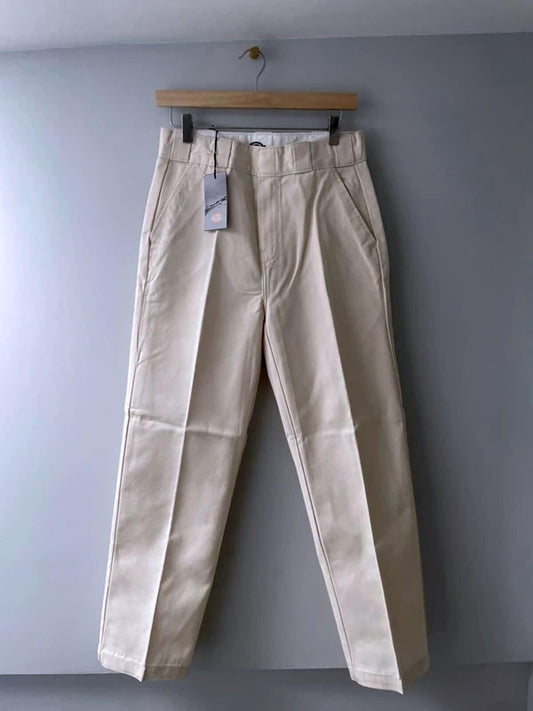 Women’s Dickies Elizaville Straight Leg Trousers In Cream - W28/L29 - 3004