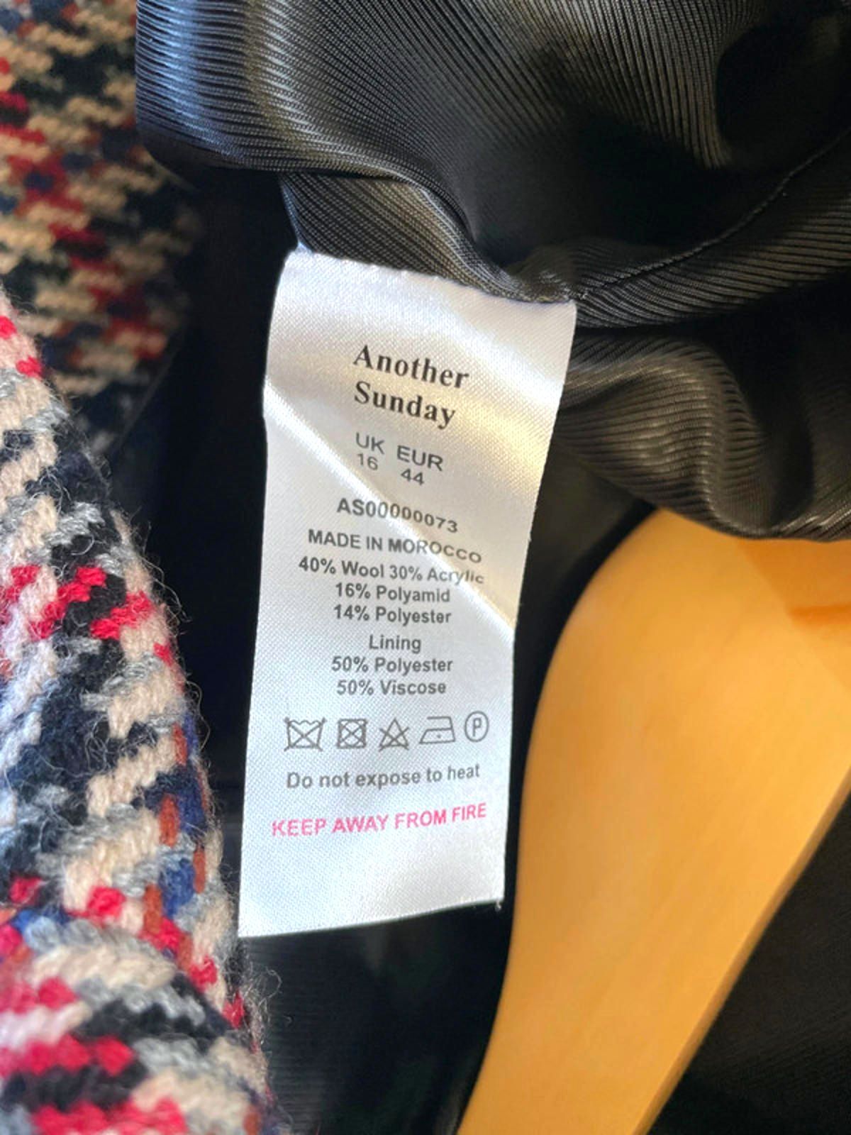 Women’s Another Sunday Premium Wool Longline Double Breasted Coat - UK16 - 2662