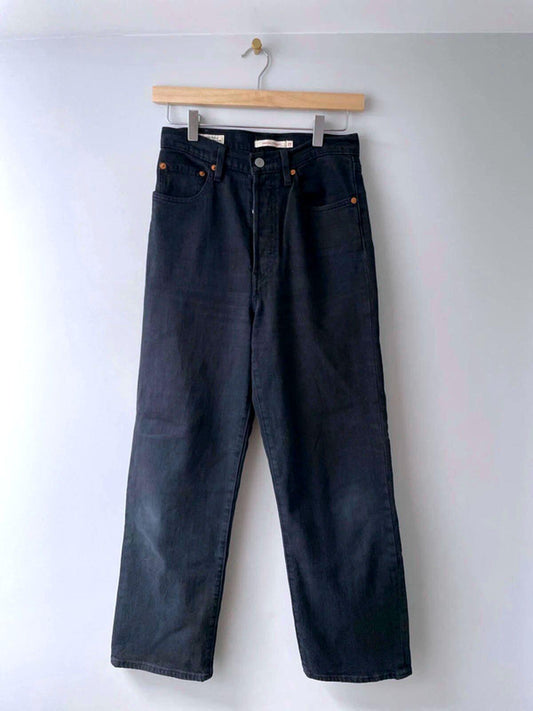 Women’s Levi’s Ribcage Straight High Waisted Fit Jeans In Black - W27/L26 - 1897