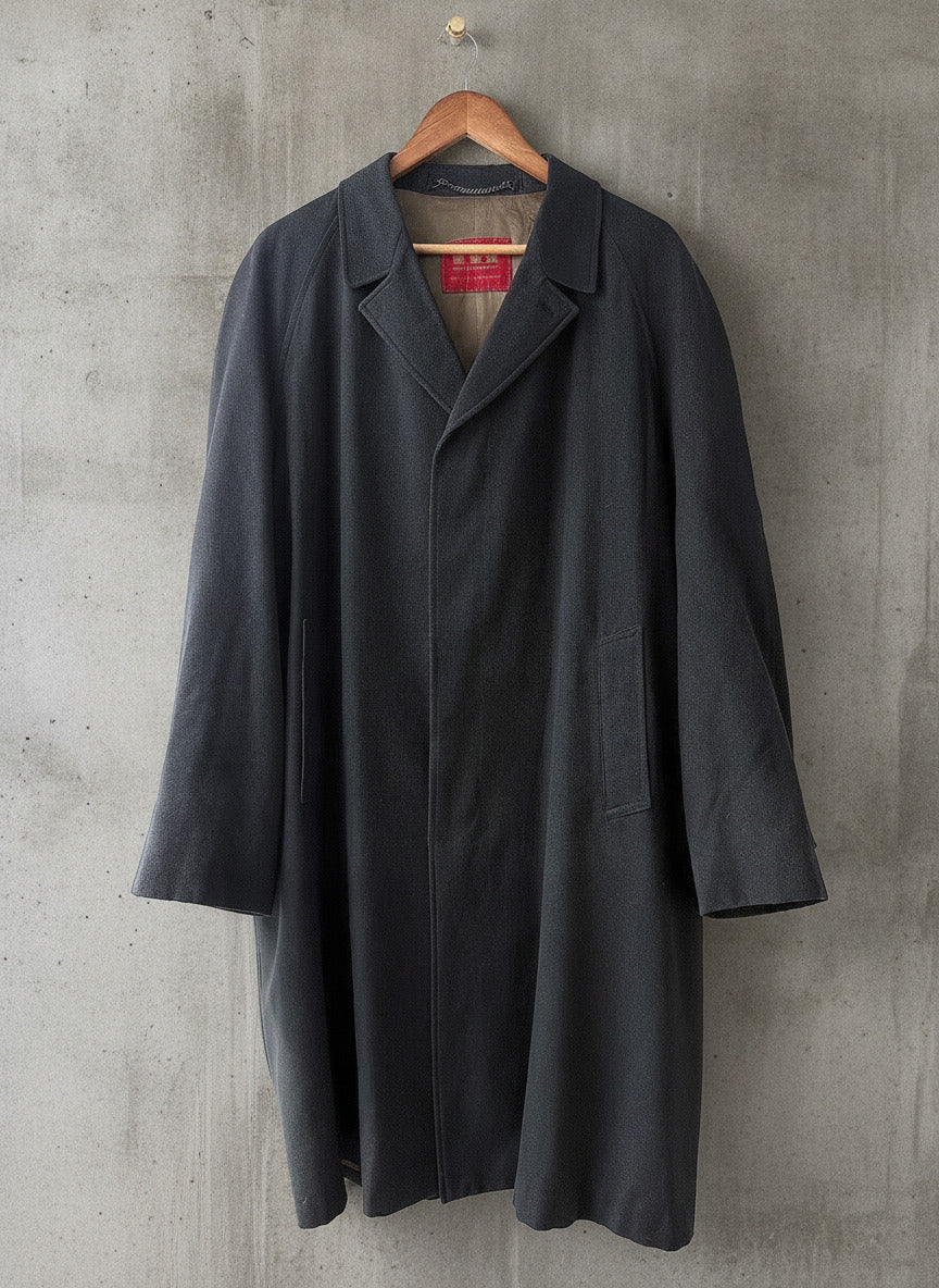 Men's Hirst Of Harrogate Wool Overcoat Jacket In Darl Green - XLarge - 3729