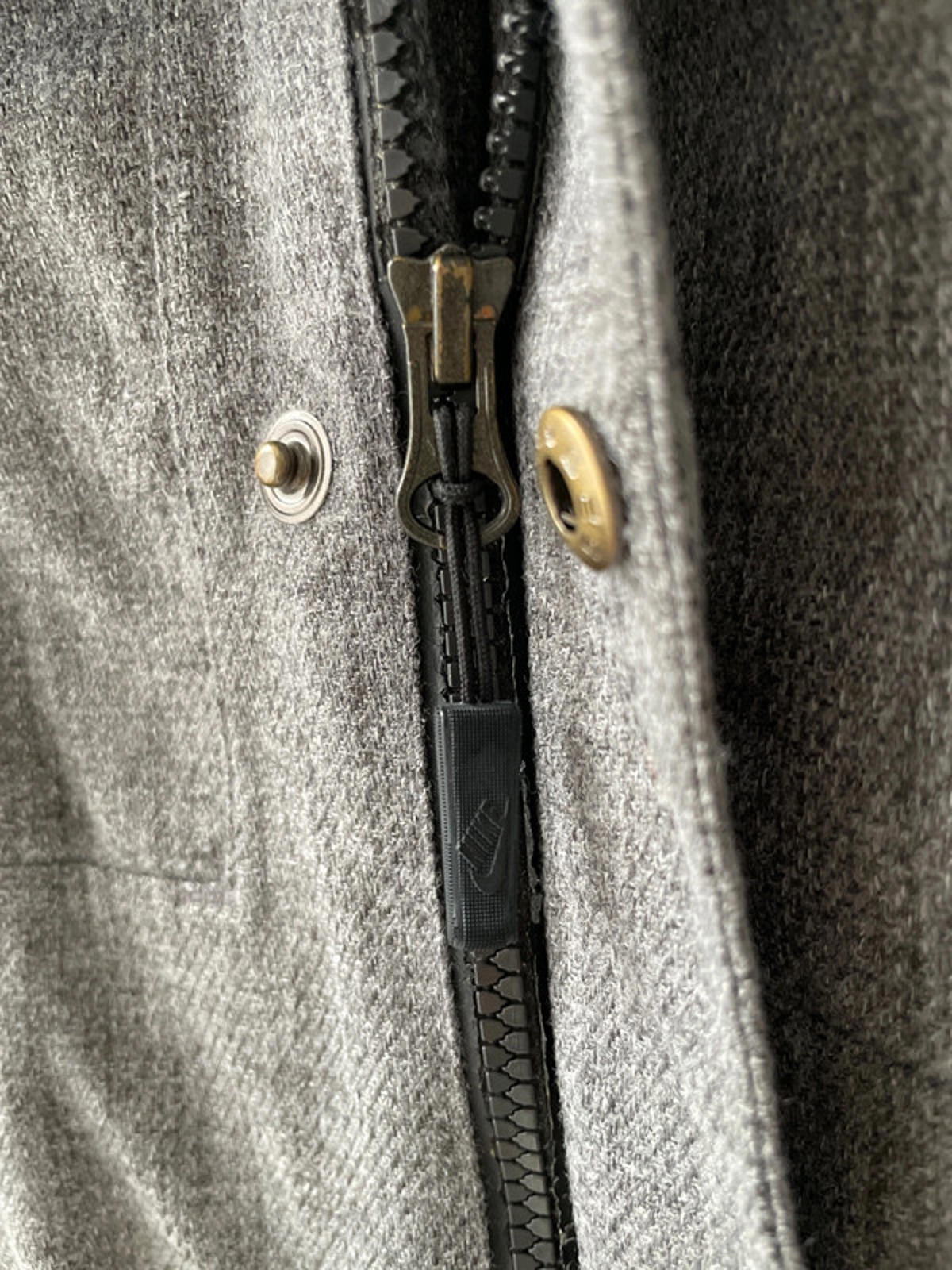 Men’s Nike M65 Zip Through Hooded Jacket In Grey - Small - 2274