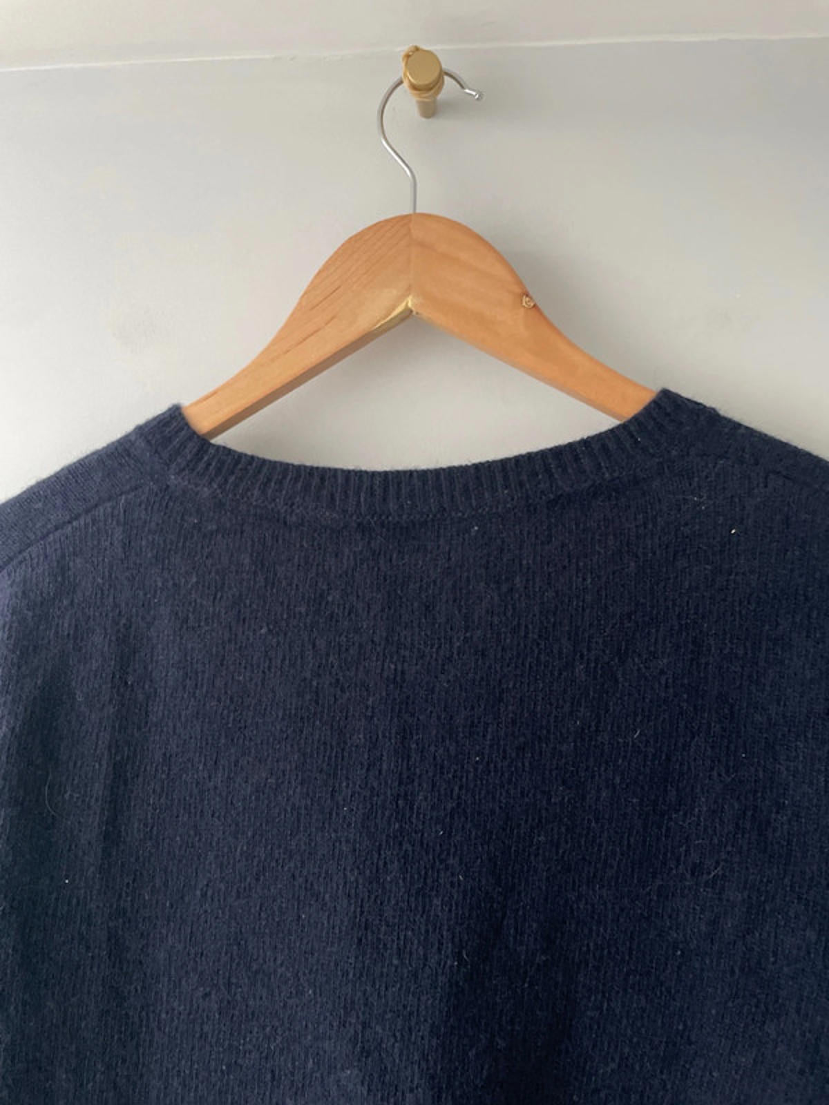 Women's Tommy Hilfiger Premium Wool Jumper In Navy/Yellow - Small - 2621