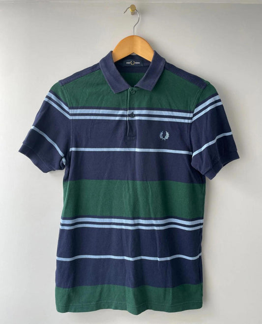 Womens Fred Perry classic stripped polo shirt - Small