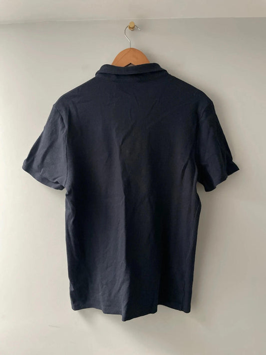 Men’s Reiss Short Sleeve Slim Fit Knitted Polo Top In Navy - XL - 2746