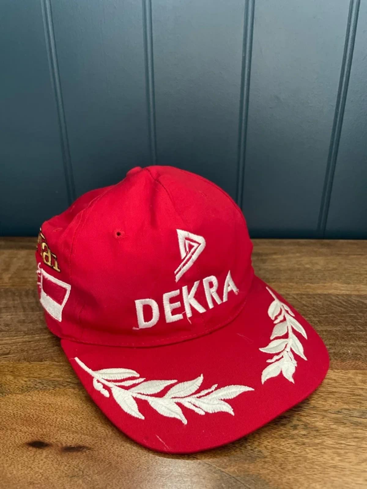 Unisex Ferrari Michael Schumacher Dekra Vintage 90's Cap In Red - 3091