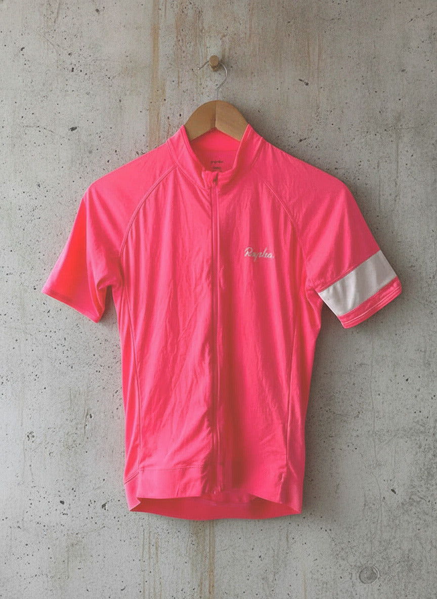 Men's Rapha Short Sleeve Core Cycling Jersey Top In Pink - Small - 2853