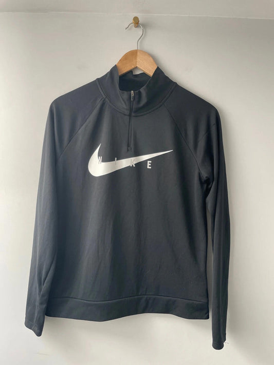 Women’s Nike Swoosh Dri-fit Running Tracksuit Set In Black - Small - 2213