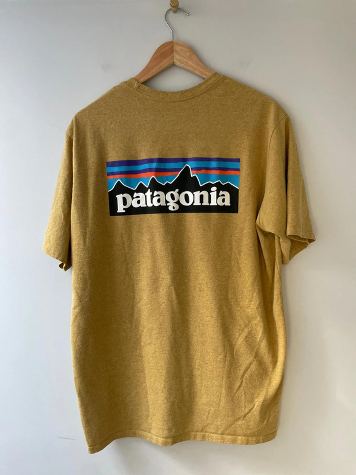 Men’s Patagonia Crew Neck Printed T-shirt In Mustard - Large -2574