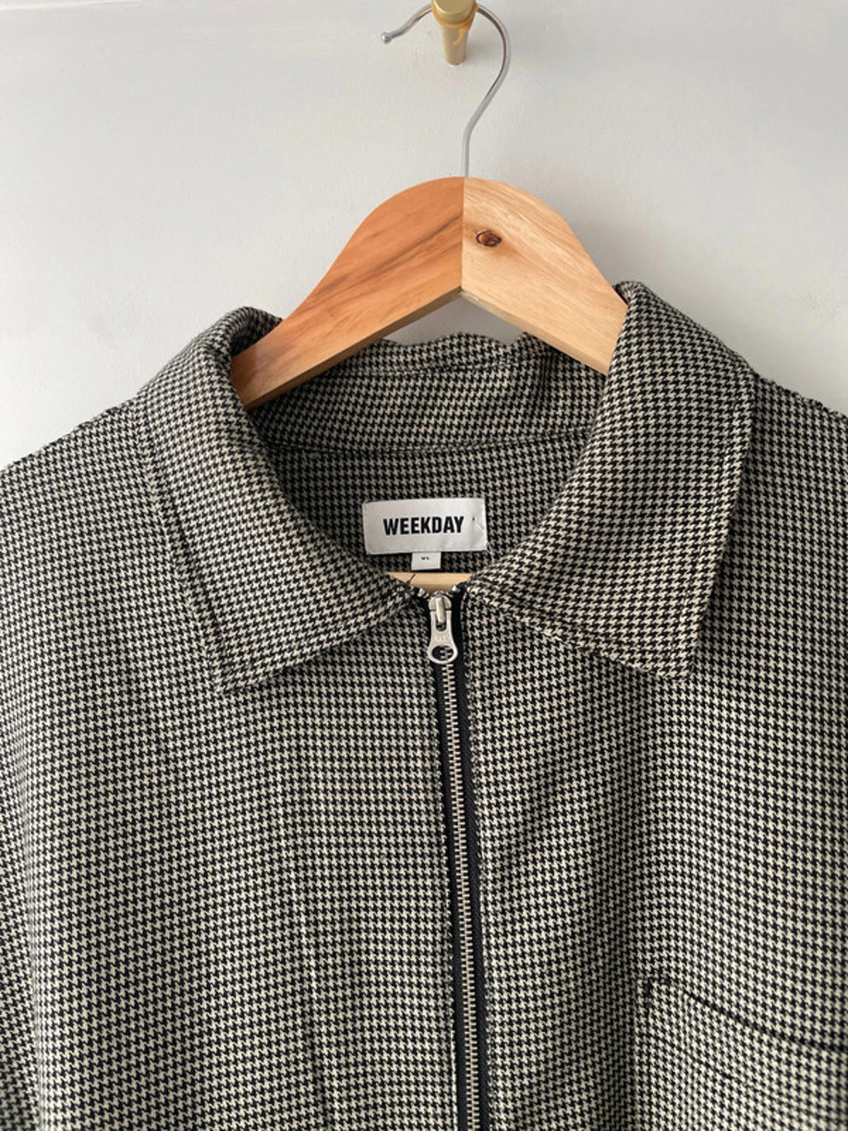 Men’s Weekday Mini Check Lightweight Harrington Jacket - XLarge - 2034