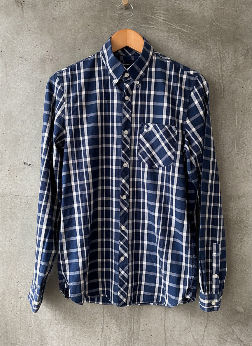 Men’s Fred Perry Check Oxford Shirt With Chest Pocket - Small - 0884