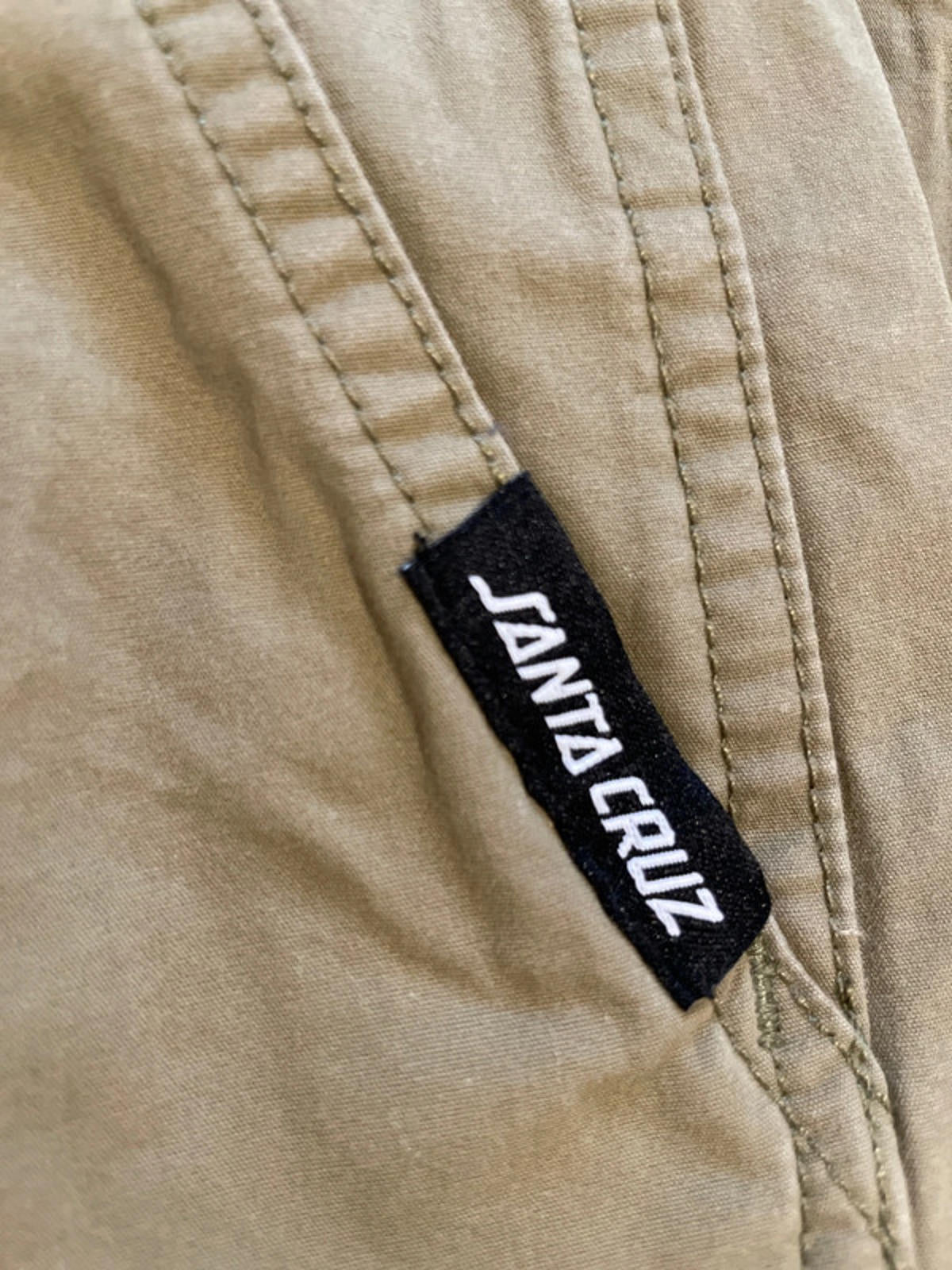 Men’s Santa Cruz Wide Leg Baggy Fit Flight Pants in Khaki - W32/L29 - 2763