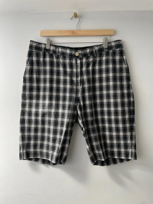 Mens Ralph Lauren Checked Shorts in Navy/Cream - W36/L11 - 3153
