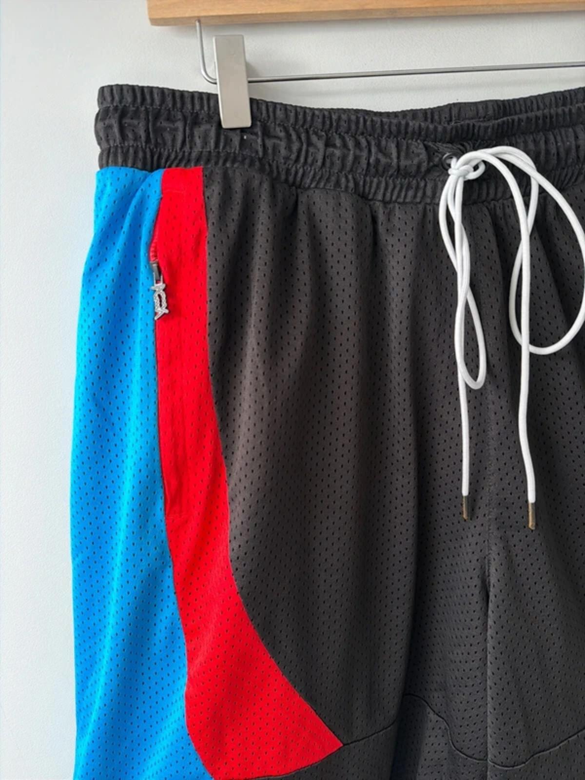 Men’s Puma slashing baggy oversized fit basketball shorts in black - w36 - 3405