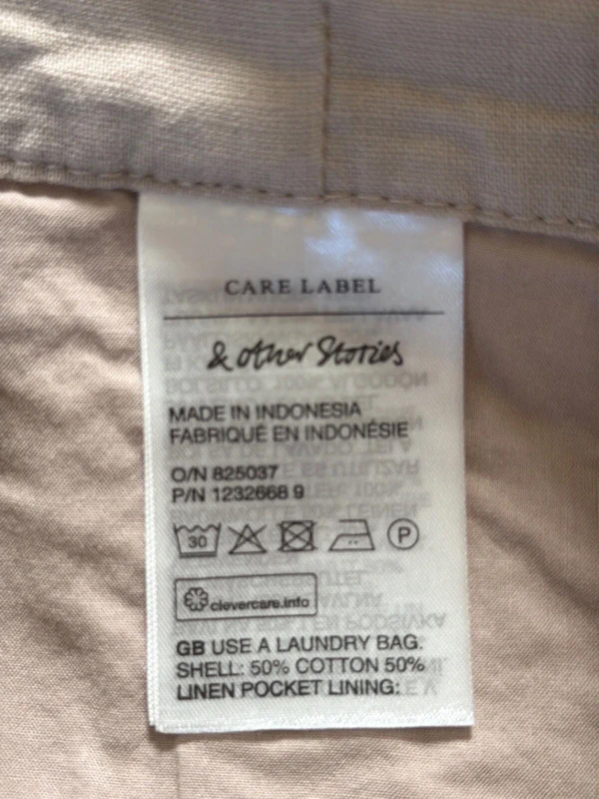 Women’s & Other Stories linen tie front paperbag style shorts - Uk6 - 3445