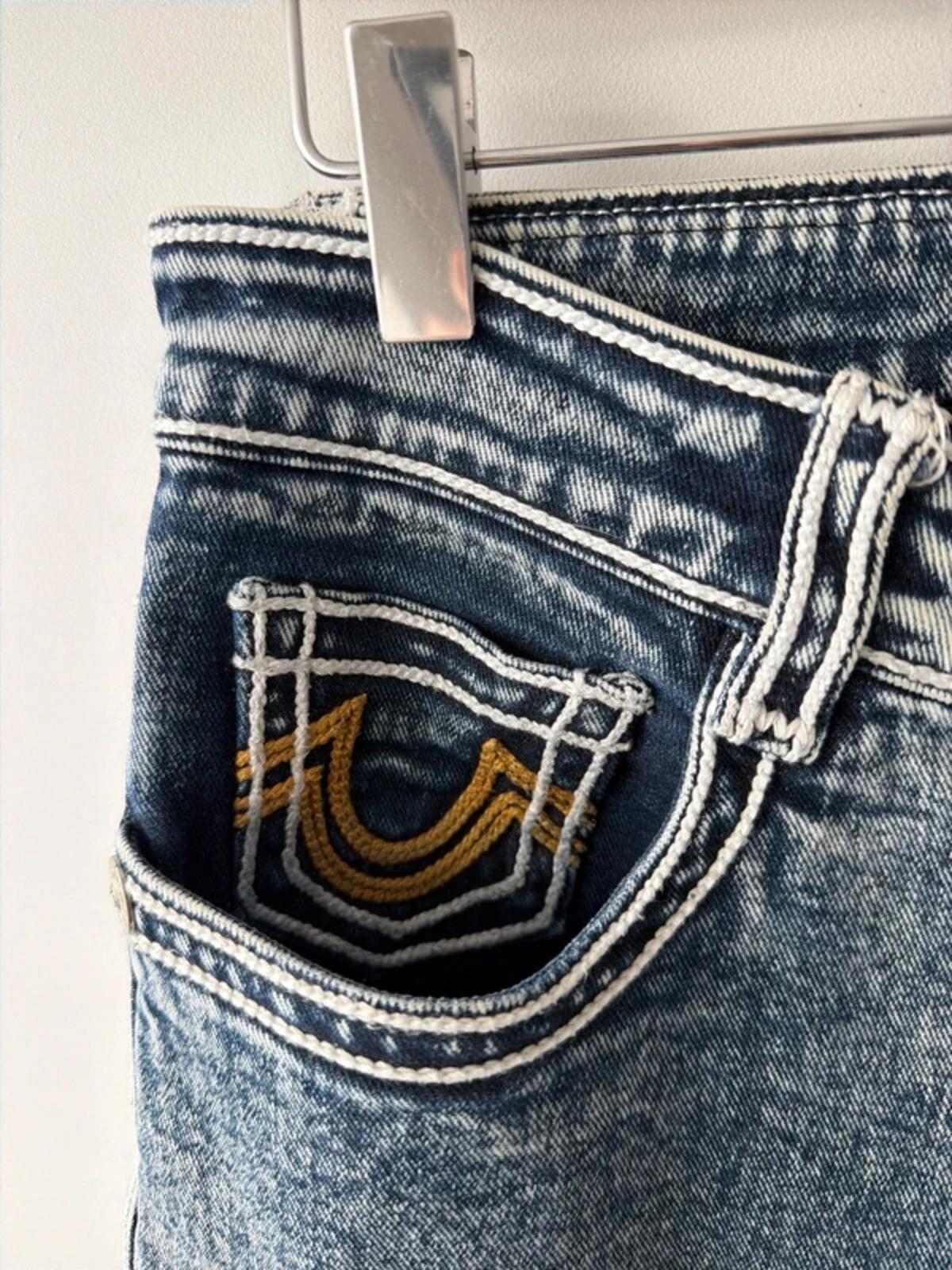 Mens True Religion Made In U.S.A Slim Fit Jeans In Blue - W32/L28 - 3319