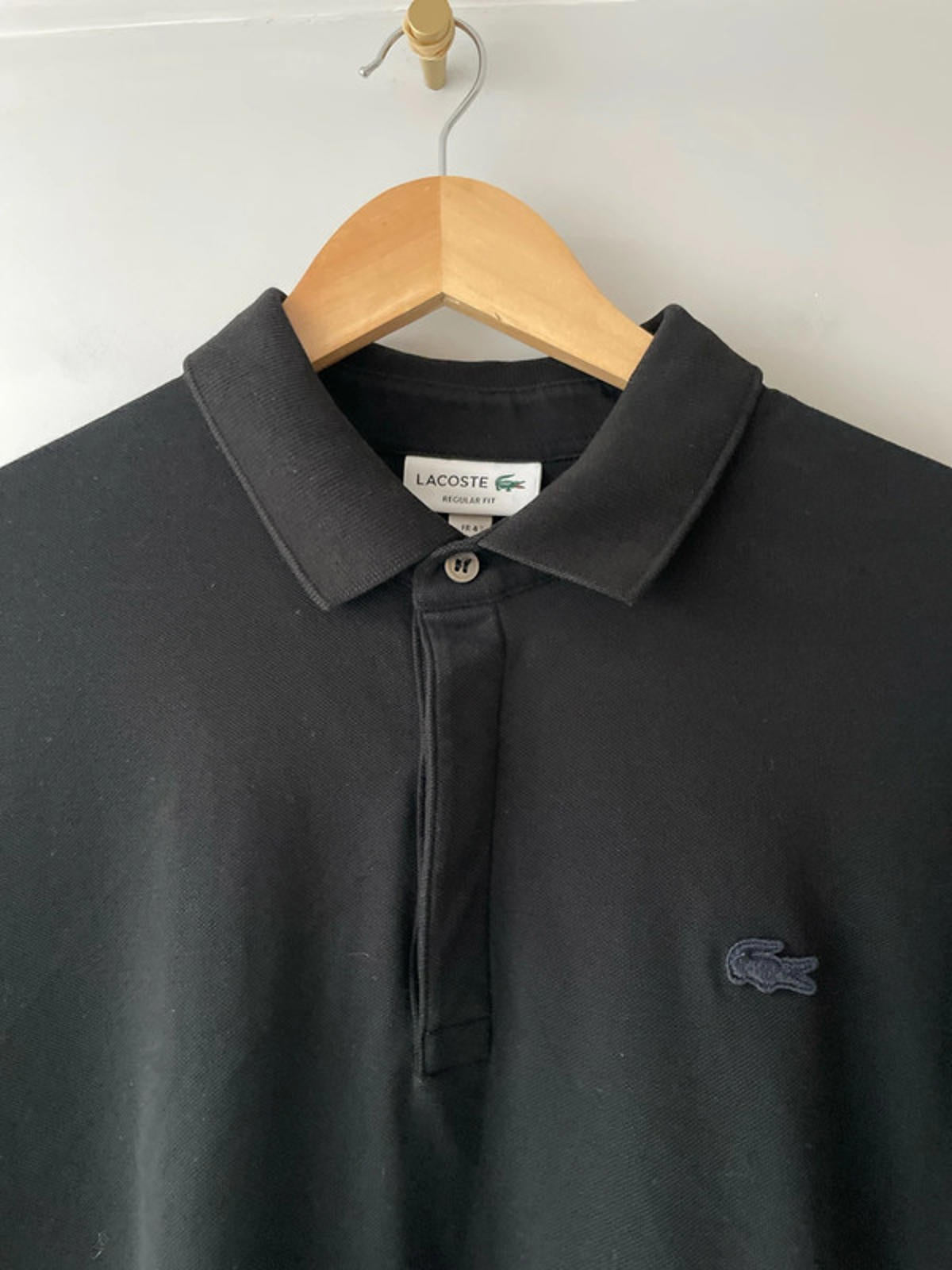 Men’s Lacoste Long Sleeve Polo Regular Fit in Black - Large - 2534