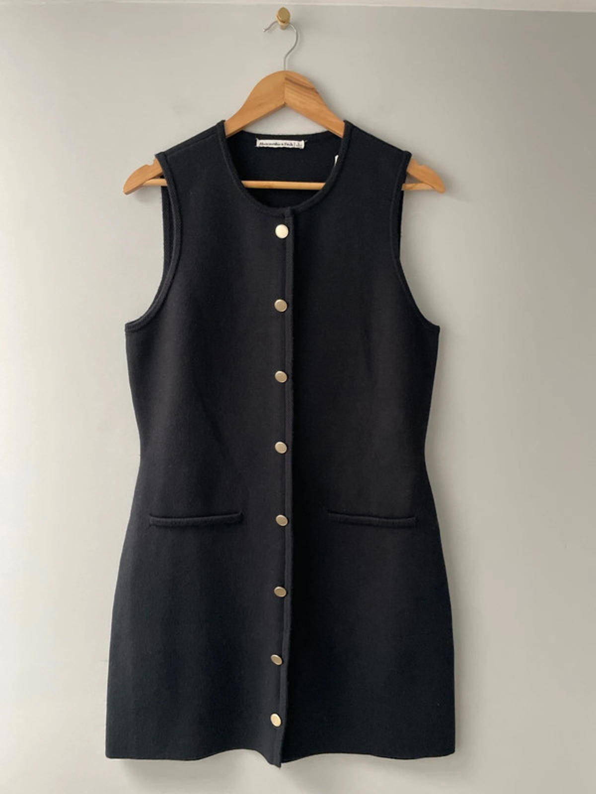 Women’s Abercrombie & Fitch Mara Mini Sweater Knit Dress In Navy - Large - 2429