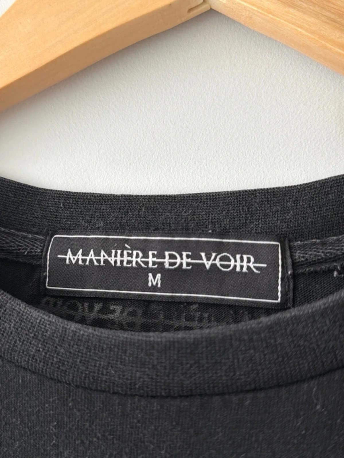 Men’s Maniere De Voir Printed Crew Neck T-shirt In Black - Medium - 3381