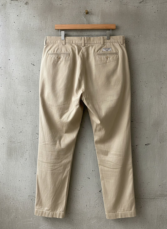 Men’s Ralph Lauren Premium Classic Chino Trousers In Beige - W38/L34 - 1715