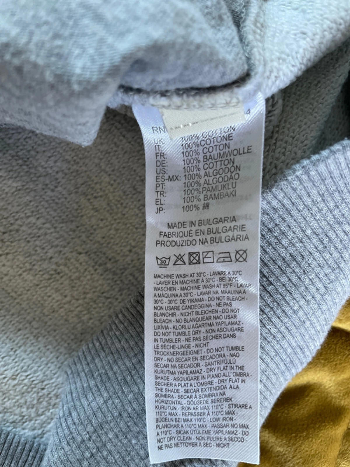 Men’s Diesel Flocked Print Logo Hoodie With Pockets In Grey - Large - 2135