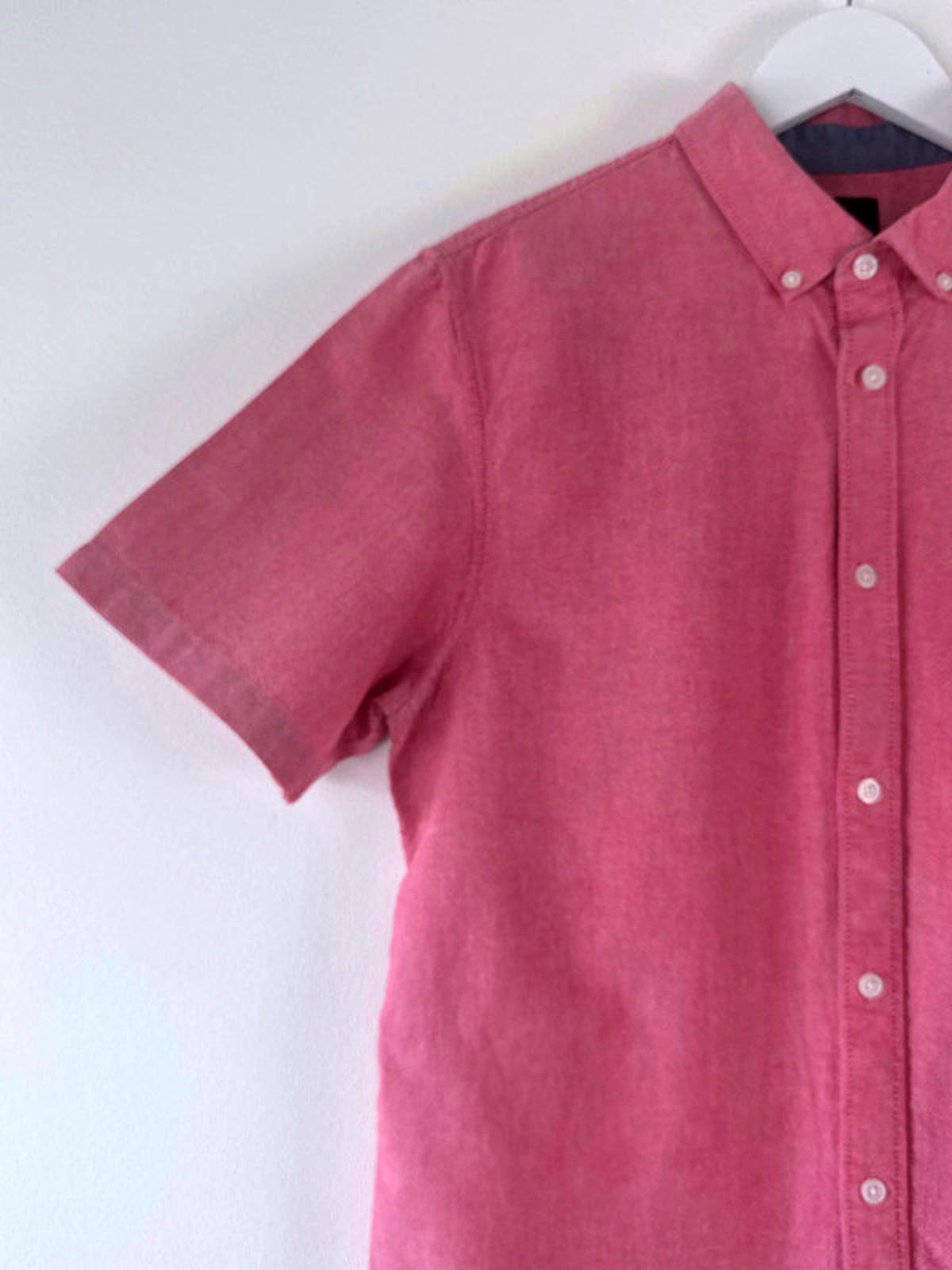 Men’s Vans Classic Fit Short Sleeve Chambray Shirt In Pink - Small   -1367