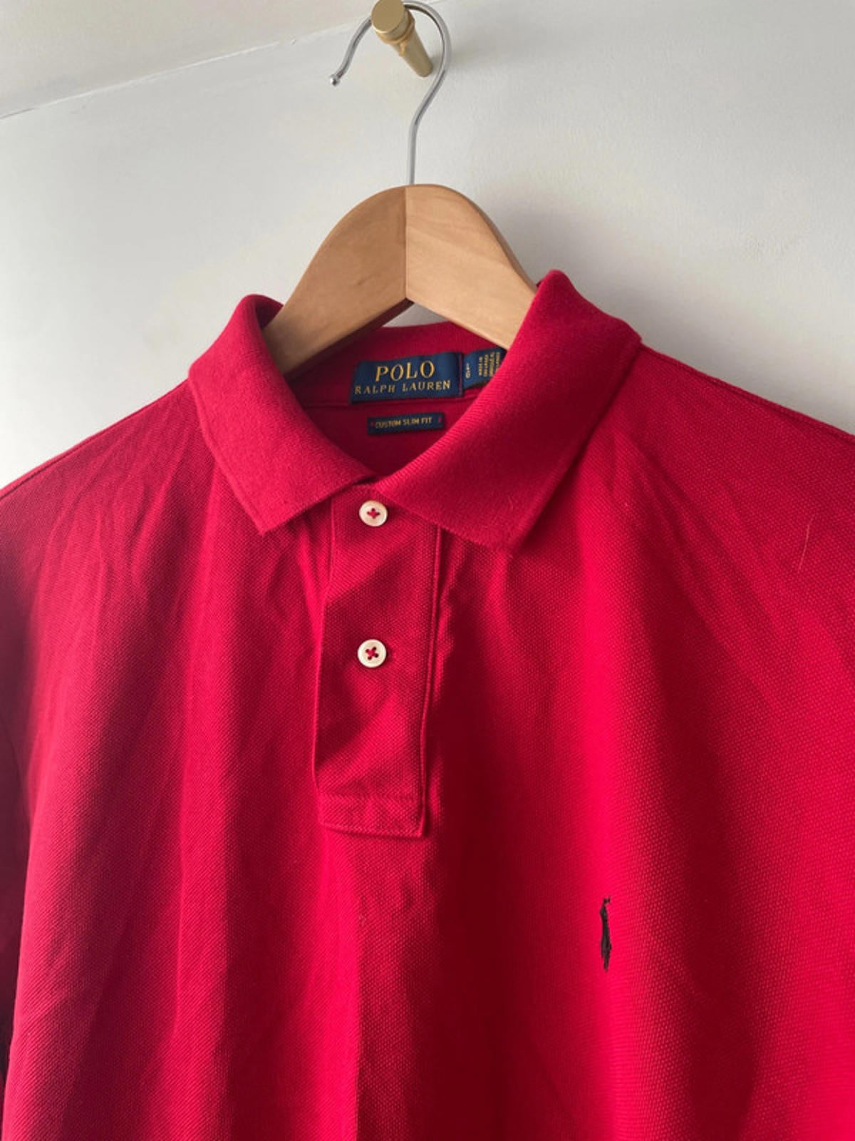 Men’s Ralph Lauren Premium Pima Long Sleeve Slim Fit Polo Top - Large - 1761