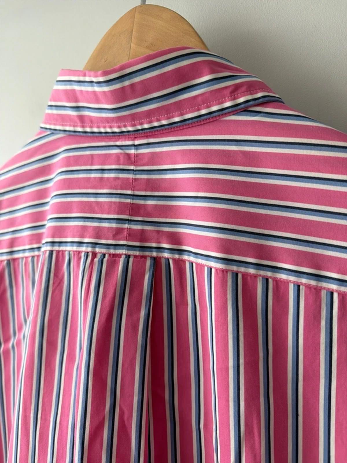 Men’s Ralph Lauren Custom Fit Stripped Oxford Shirt In Pink - Large - 3192