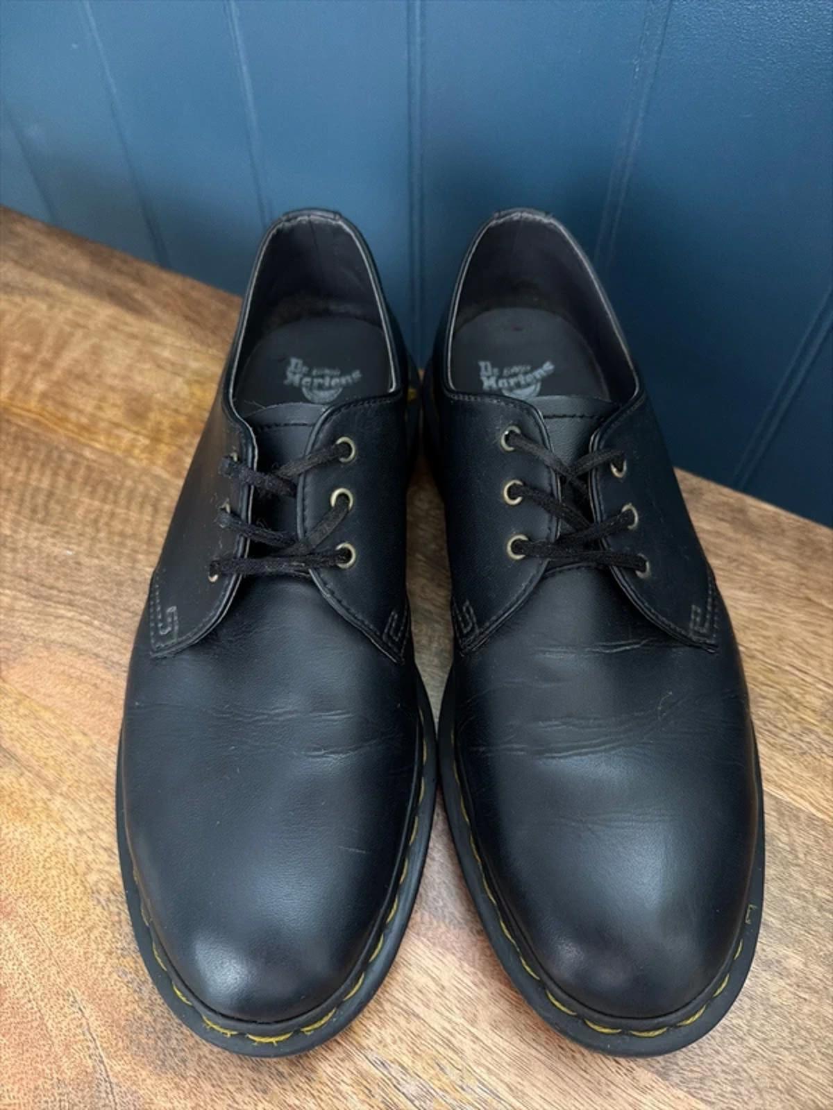 Women’s Dr Martens Vegan Upper Chunky Sole Derby Shoes In Black - Uk6 - 3285