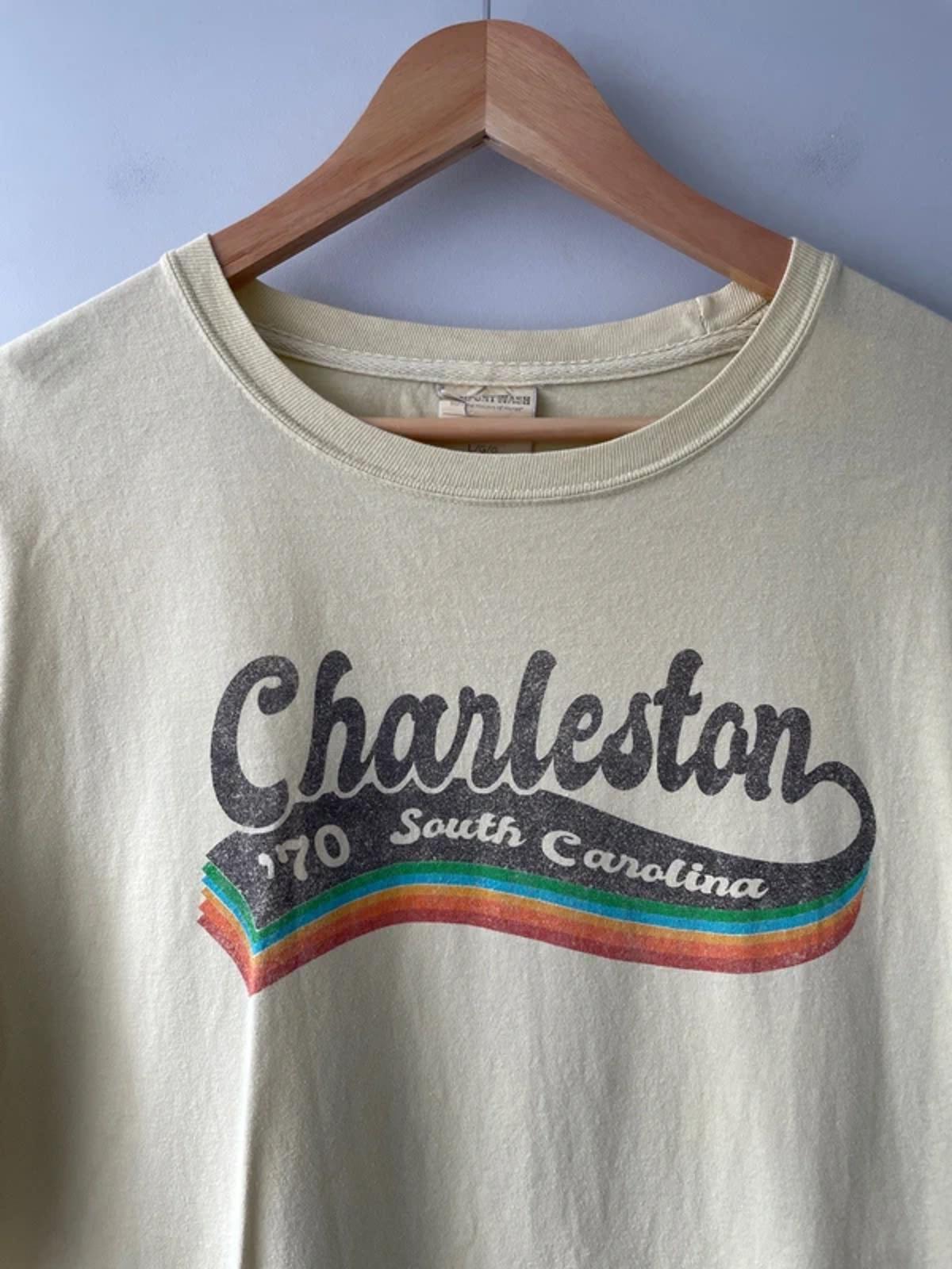 Men’s Charleston Vintage 70’s South Carolina T-shirt In Yellow - Large - 3070