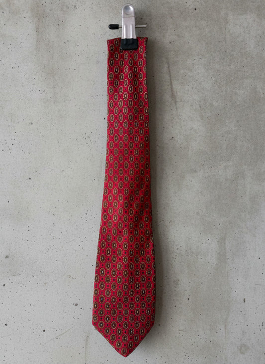 Unisex Pierre Cardin Made In U.K Premium Silk Tie In Burgundy - 3847