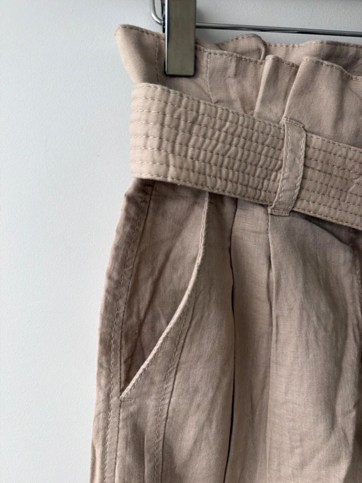 Women’s & Other Stories linen tie front paperbag style shorts - Uk6 - 3444