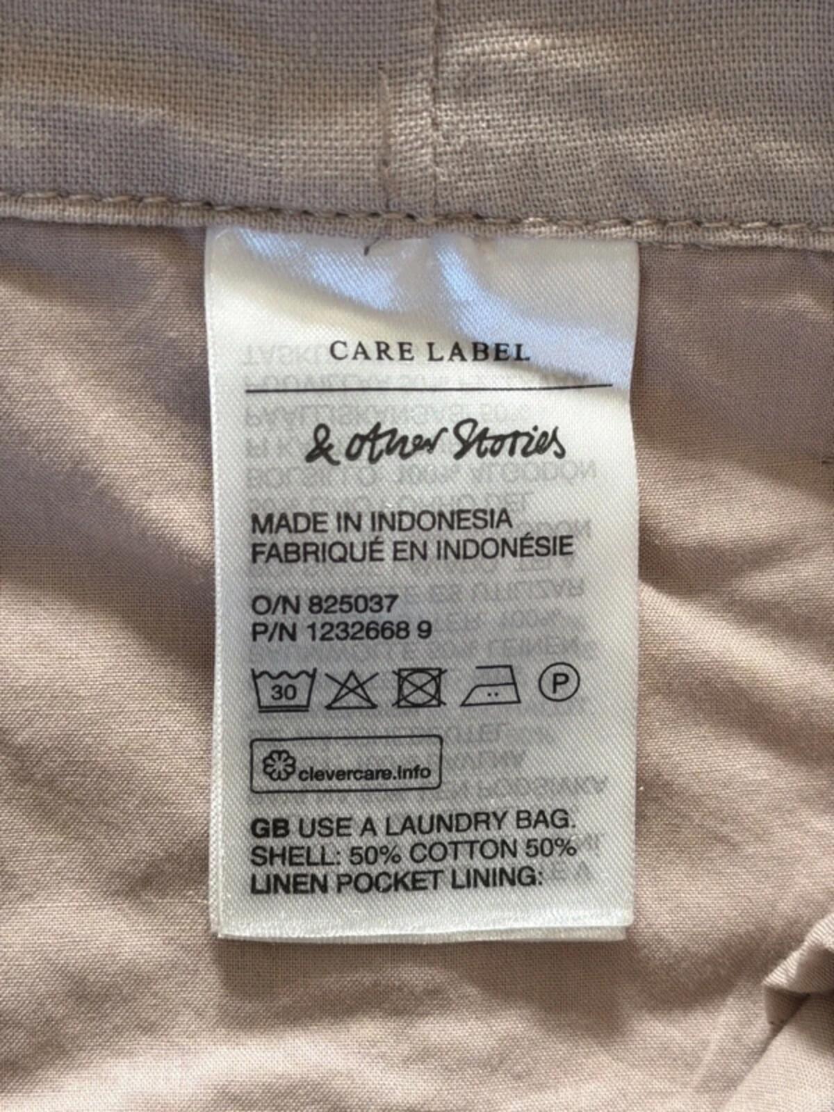 Women’s & Other Stories Linen High Waisted Tie Front Style Shorts - Uk6 - 3444