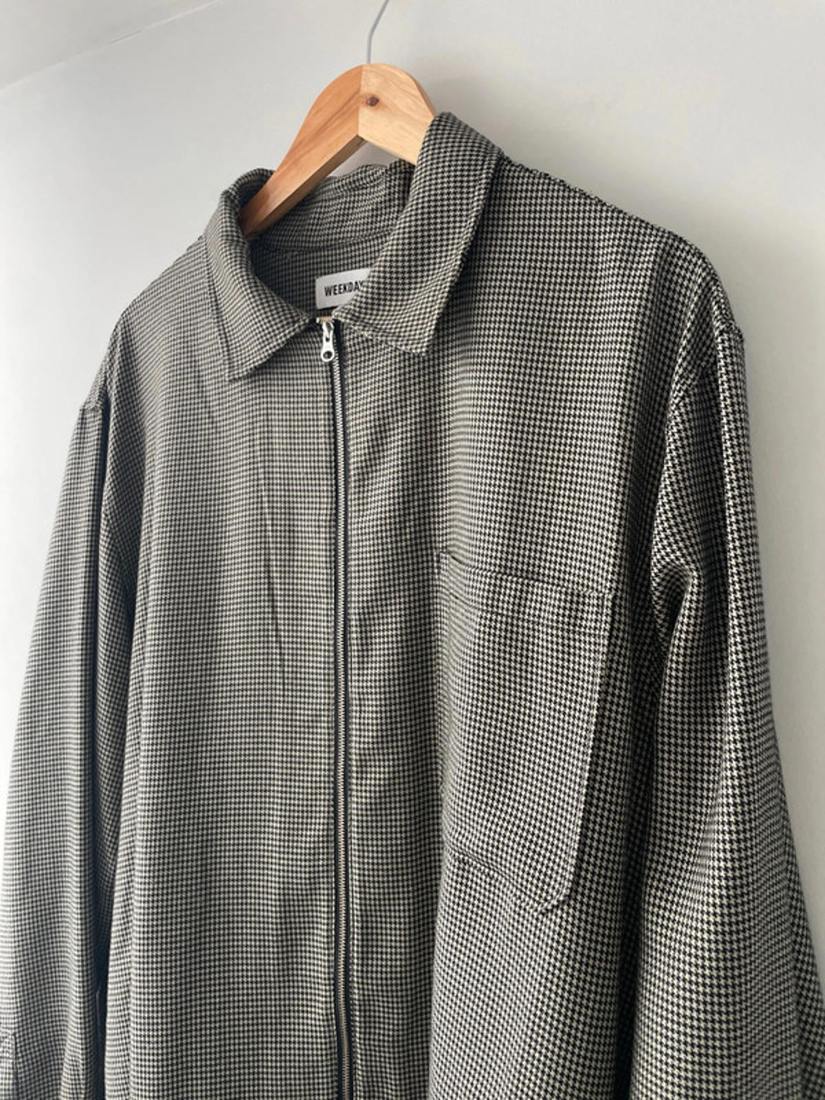 Men’s Weekday Mini Check Lightweight Harrington Jacket - XLarge - 2034