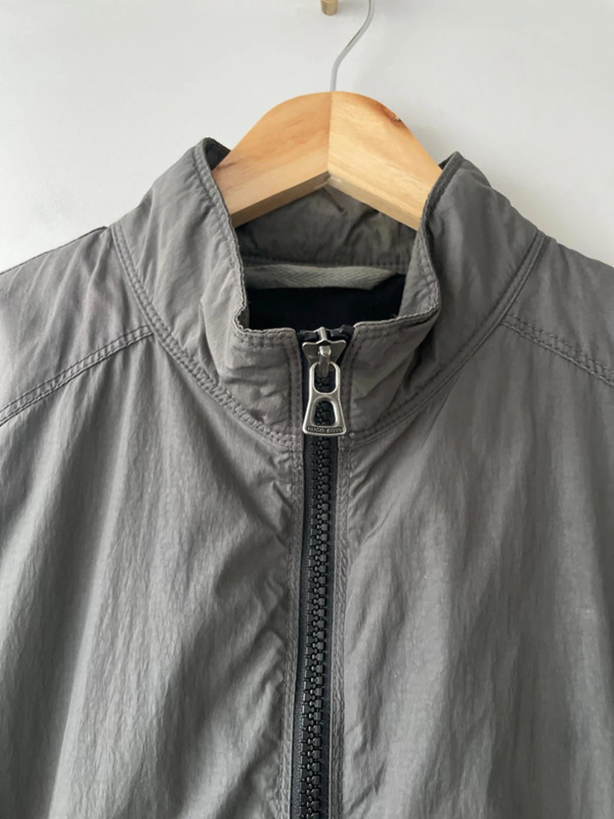 Men’s Hugo Boss Windbreaker Harrington Jacket in Grey - Medium - 2665