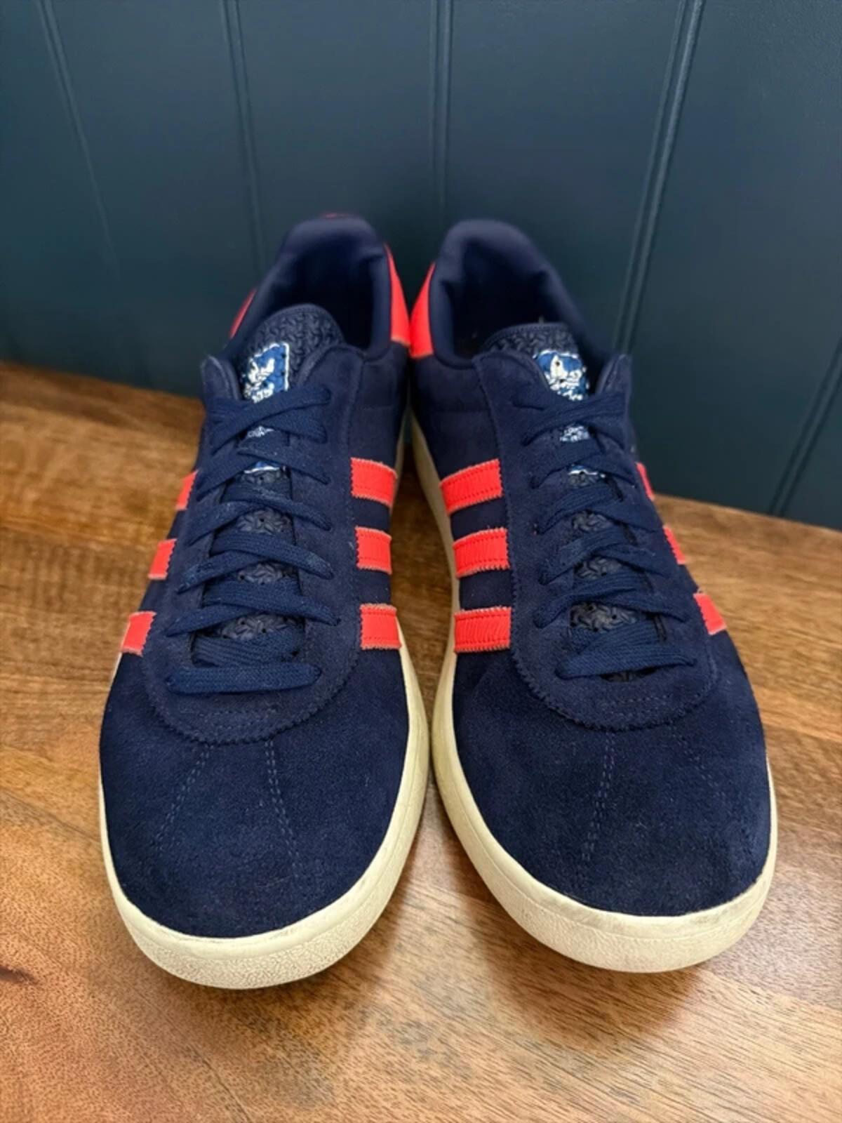 Men’s Adidas Trimm Trab Suede Trainers In Navy - Uk10 - 3323